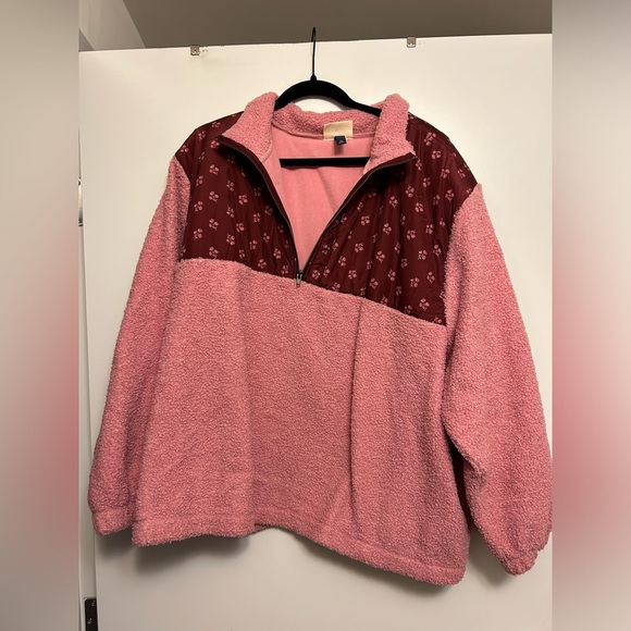 Pink floral quarter zip - Picture 2 of 3